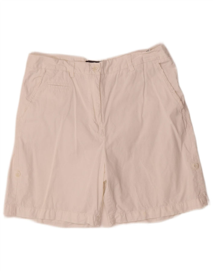 Pantaloni scurti chino pentru femei Marks & Spencer UK 12 Medium W30 Bumbac alb