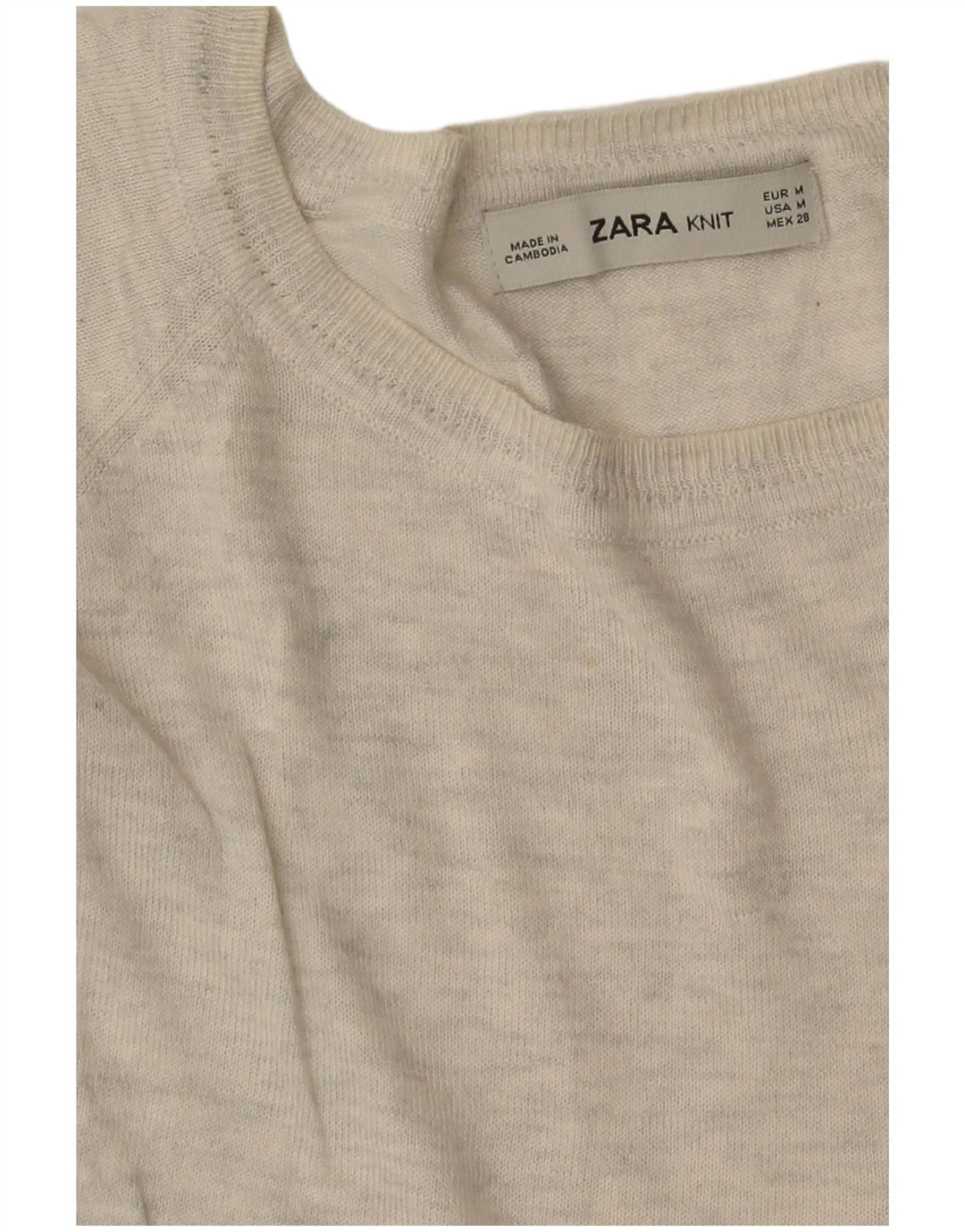 Pulover pentru femeie cu gât de barcă Zara UK 14, gri mediu