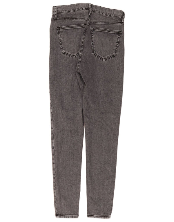 Topshop Blugi Jamie Skinny pentru femei UK 12 Medium W30 L29 Bumbac gri