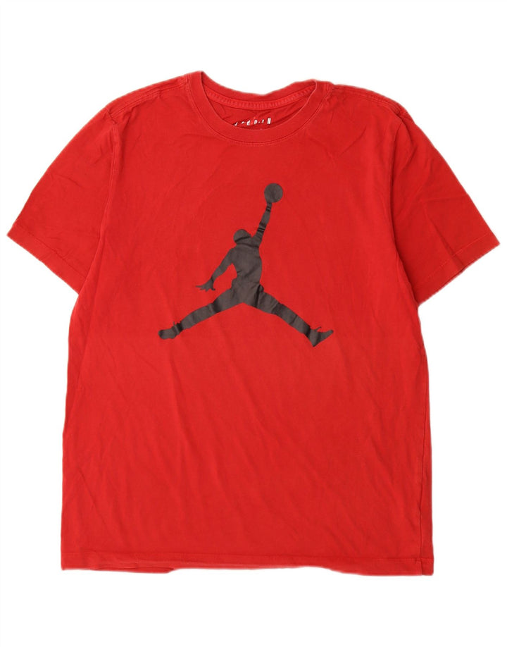 Tricou grafic Jordan pentru bărbați Top din bumbac roșu mediu