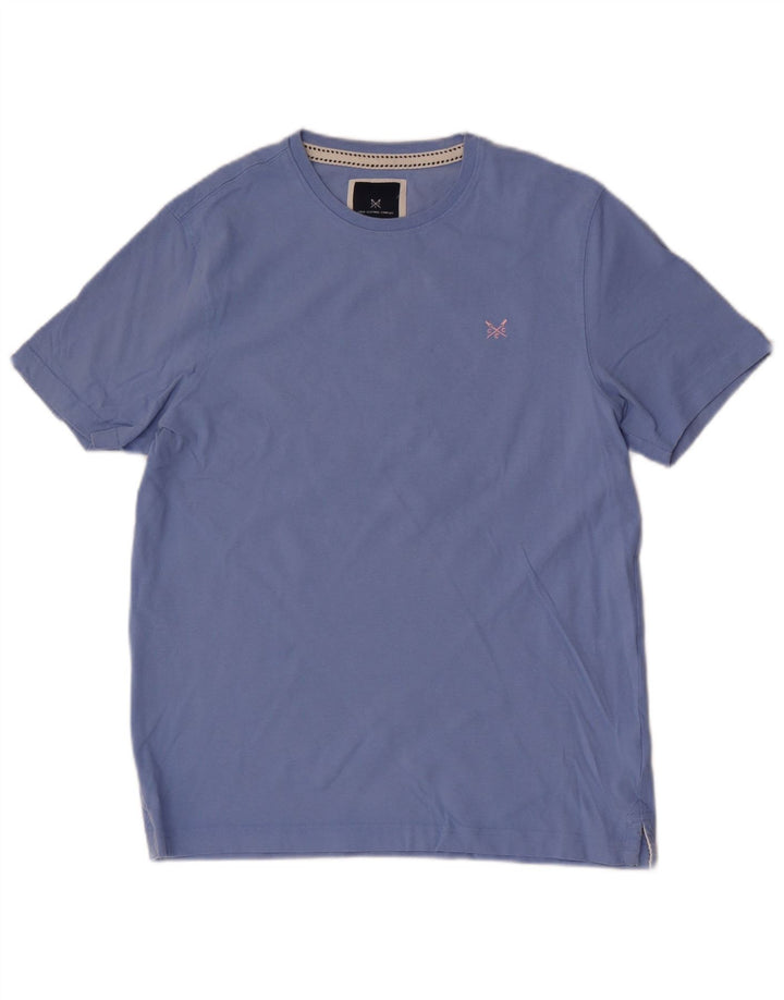 CREW CLOTHING Bărbați Tricou Top Medium Blue Bumbac