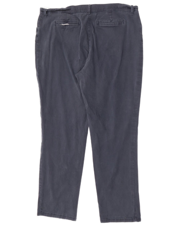 Pantaloni casual drepti pentru femei Lee US 16 2XL W36 L29 bleumarin Bumbac