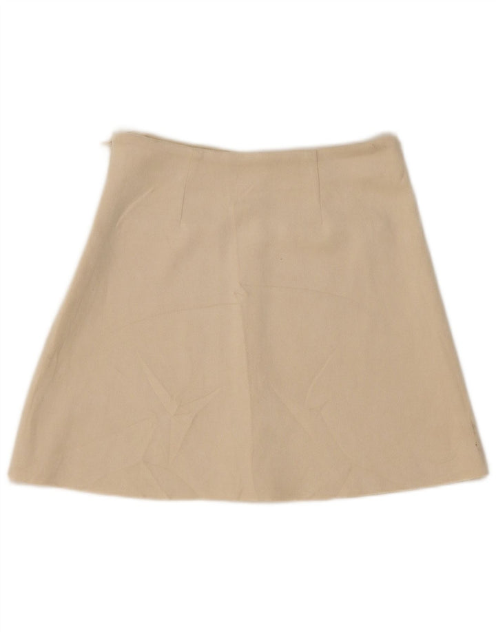 Fusta Mini din piele intoarsa pentru femei Zara XS W24 Bej