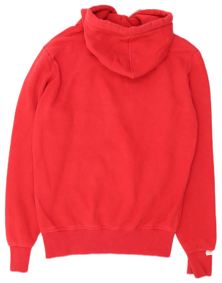 Pulover cu glugă grafic Superdry pentru bărbați, bumbac roșu mediu