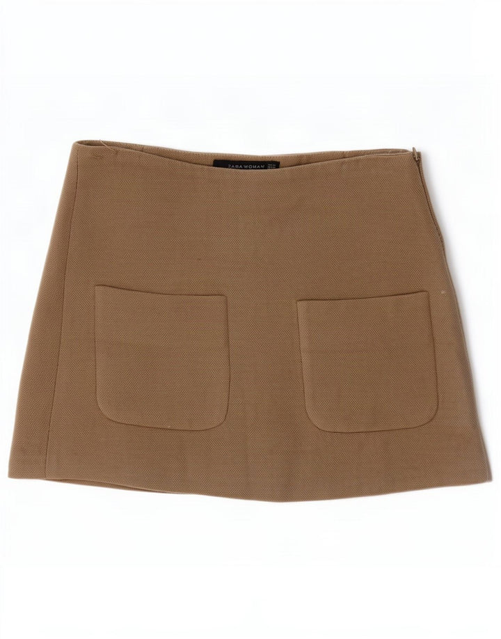 Fusta Mini Zara Femei XS W24 Bej