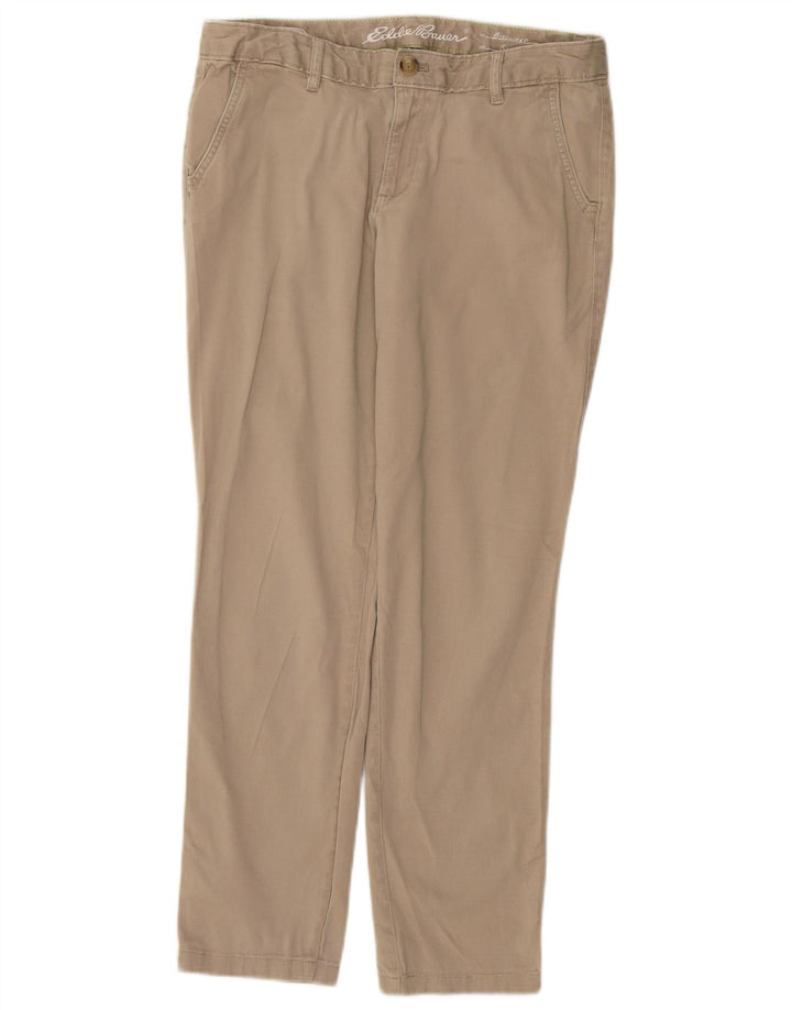 Eddie Bauer Pantaloni chino slim pentru femei Boyfriend US 6 Medium Beige Bumbac