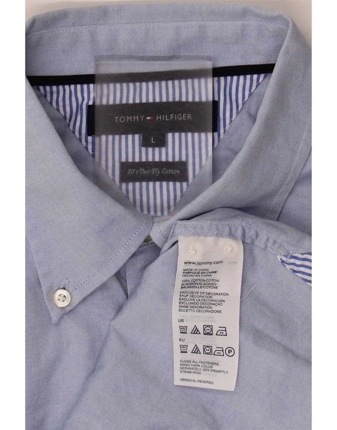 Cămașă pentru bărbați Tommy Hilfiger, mare, albastru, bumbac