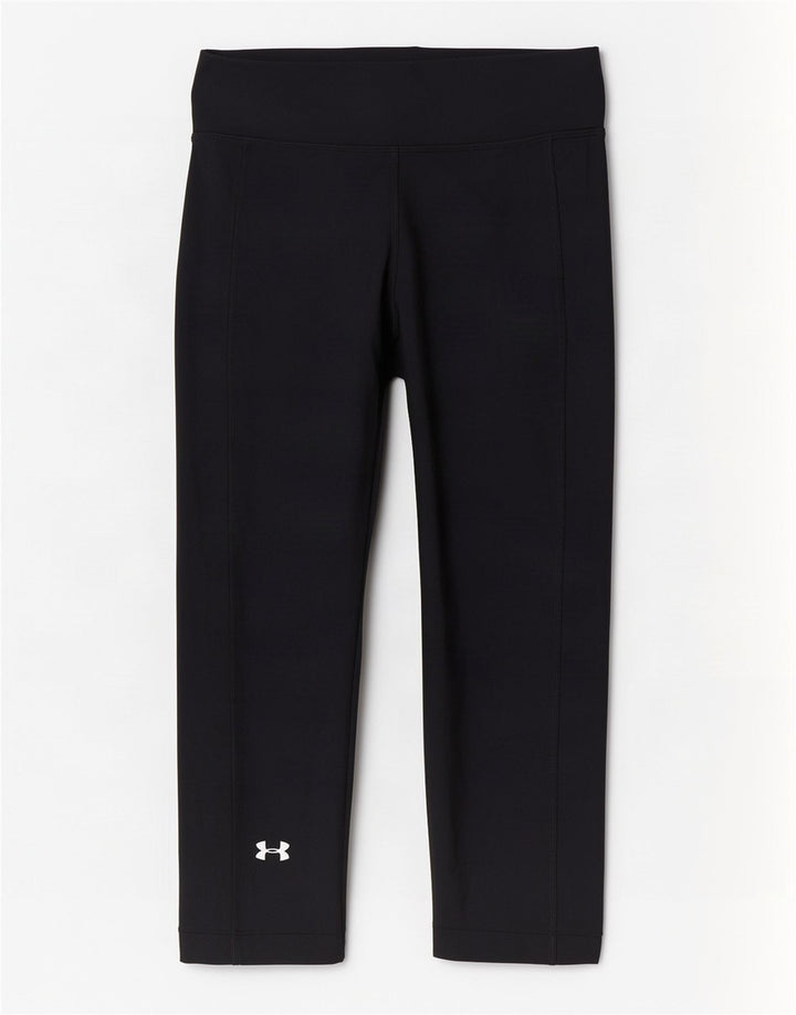 Leggings Capri Under Armour pentru femei Heat Gear UK 8, poliester negru mic
