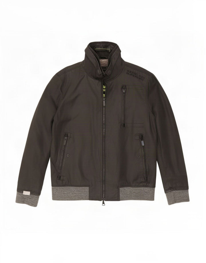 Jachetă Bomber Superdry pentru bărbați UK 44 2XL Negru Poliester