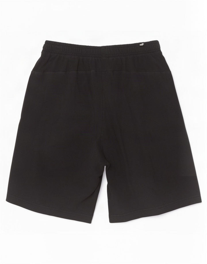 Pantaloni scurți sport grafic Puma pentru bărbați, bumbac mediu negru