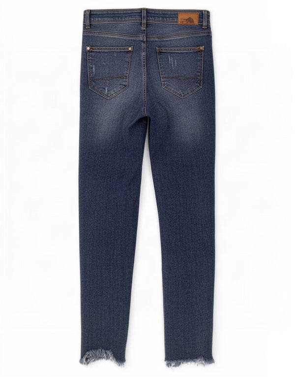 Blugi skinny distressed pentru femei Zara EU 40 Medium L30 L27 Bumbac albastru
