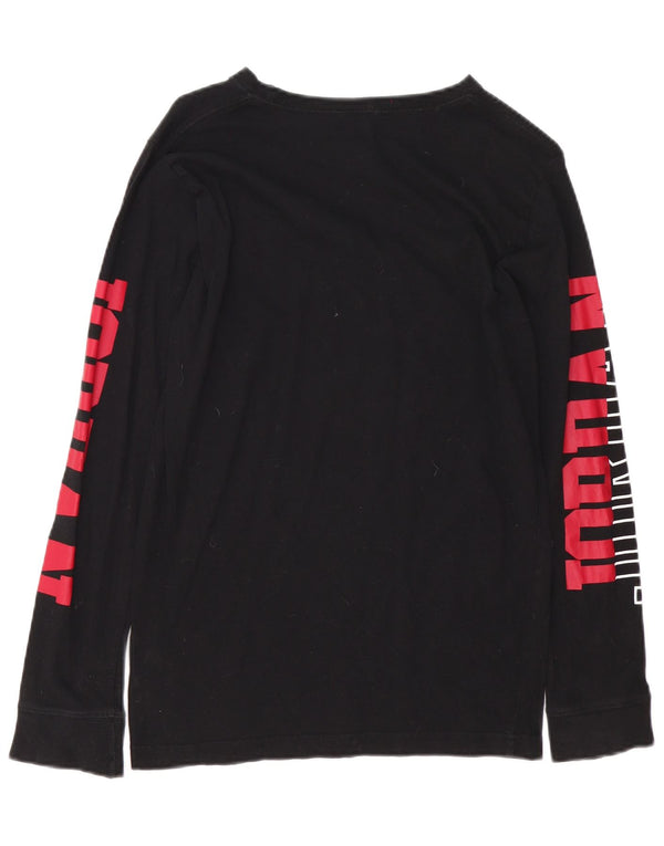 Top grafic Jordan pentru băieți cu mânecă lungă 13-14 ani XL bumbac negru
