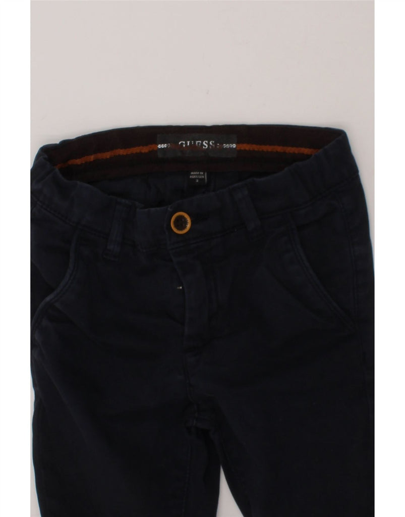 GUESS Boys Straight Chino Trousers 2-3 Years W20 L15 Navy Blue Vintage Guess and Second-Hand Guess from Messina Hembry 