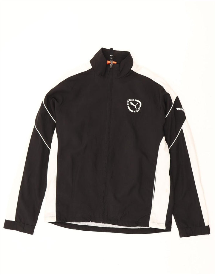 Jachetă de trening Puma pentru băieți, 13-14 ani, XL, poliester color bloc negru