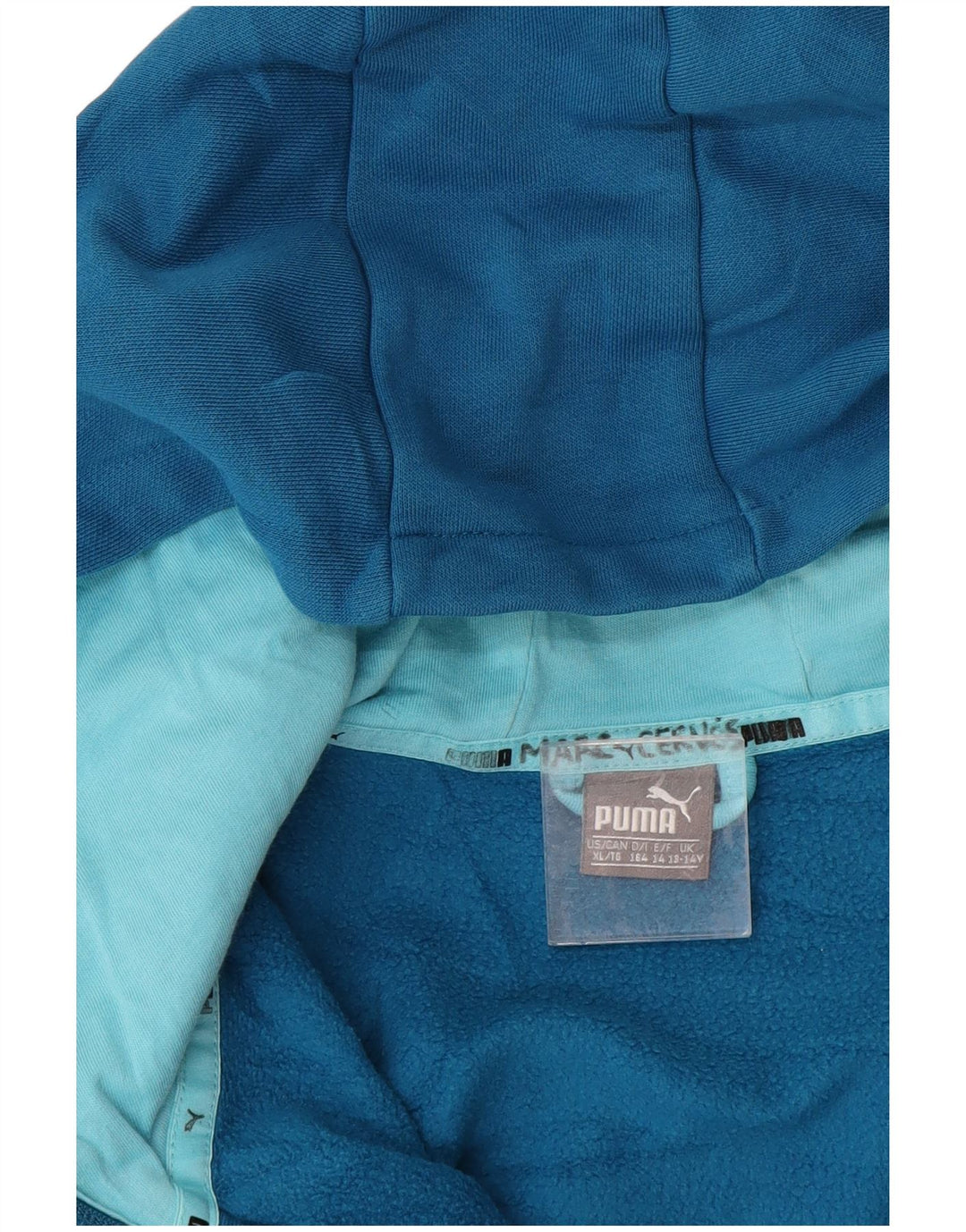 Pulover Puma Graphic Zip Hoodie pentru băieți 13-14 ani, albastru