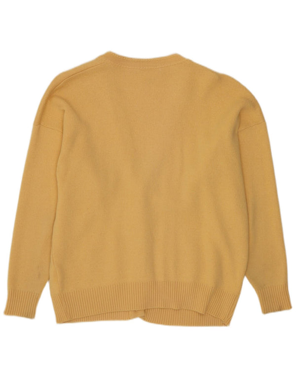 CASTLE Pulover cardigan pentru femei EU 42 Acrilic galben mare