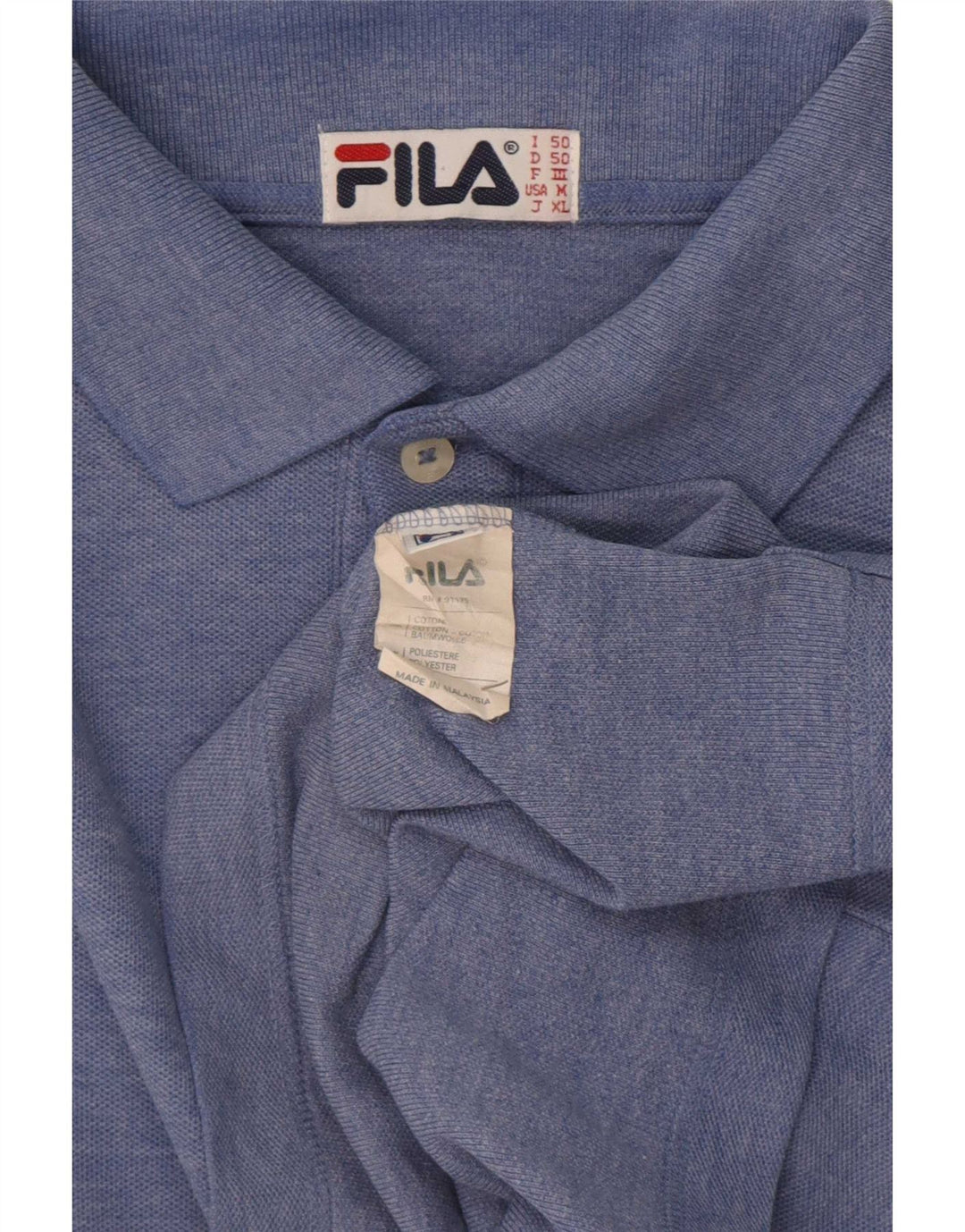 Tricou Polo Fila Bărbați IT 50 Bumbac Albastru Mediu