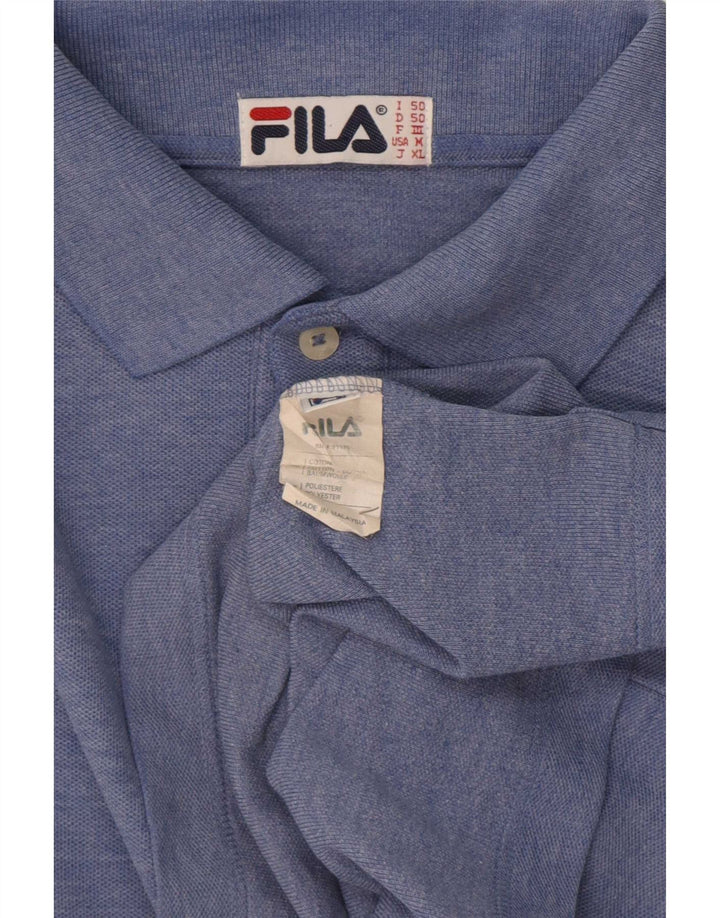 Tricou Polo Fila Bărbați IT 50 Bumbac Albastru Mediu