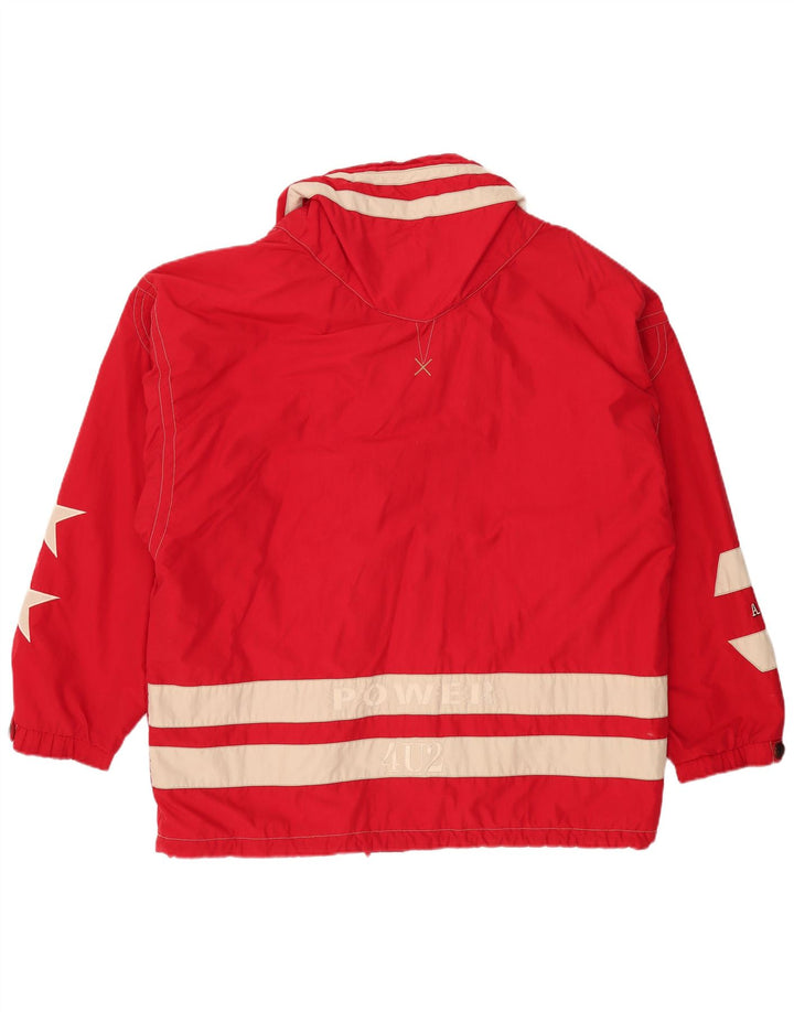 BOGNER Jachetă Anorak cu grafică pentru bărbați UK 42 XL Poliester color bloc roșu