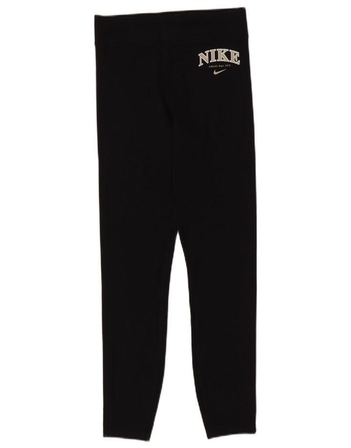 Leggings grafic Nike pentru femei UK 10 mic bumbac negru