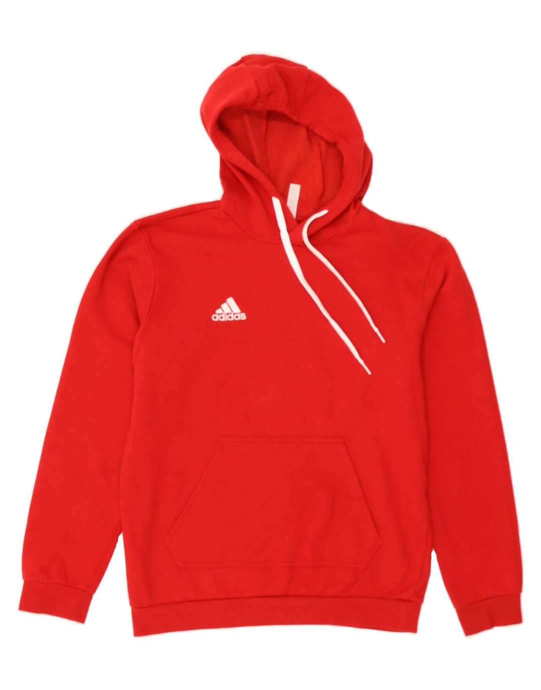 ADIDAS Mens Hoodie Jumper Small Red Cotton Vintage Adidas and Second-Hand Adidas from Messina Hembry 