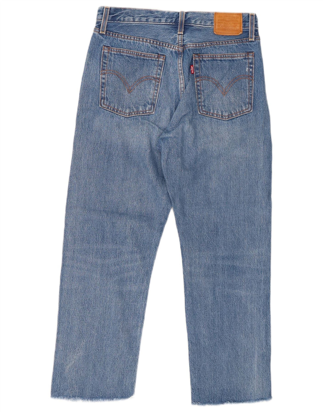LEVI'S Blugi de damă Wedgie Straight Cropped W28 L25 Bumbac albastru