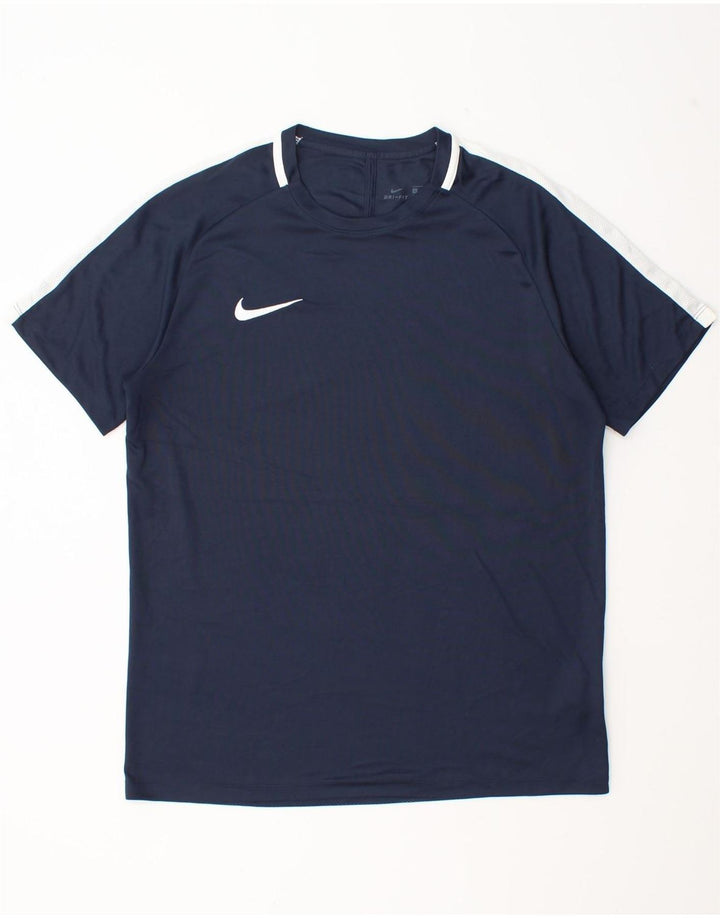 Tricou pentru bărbați Nike Dri Fit Top mare, albastru bleumarin, poliester color bloc