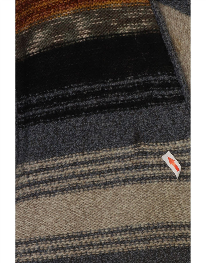 Cardigan Vintage pentru bărbați, fără mâneci, cu dungi mari, multicolore