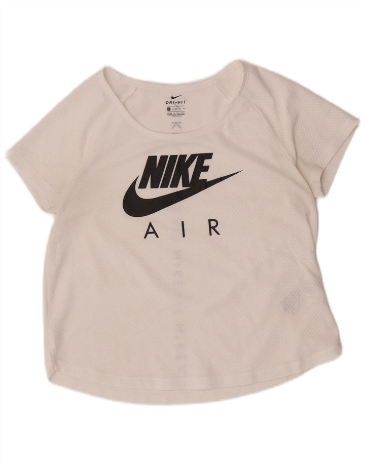Tricou grafic Nike Dri Fit pentru femei Top UK 14 Medium Off White Poliester