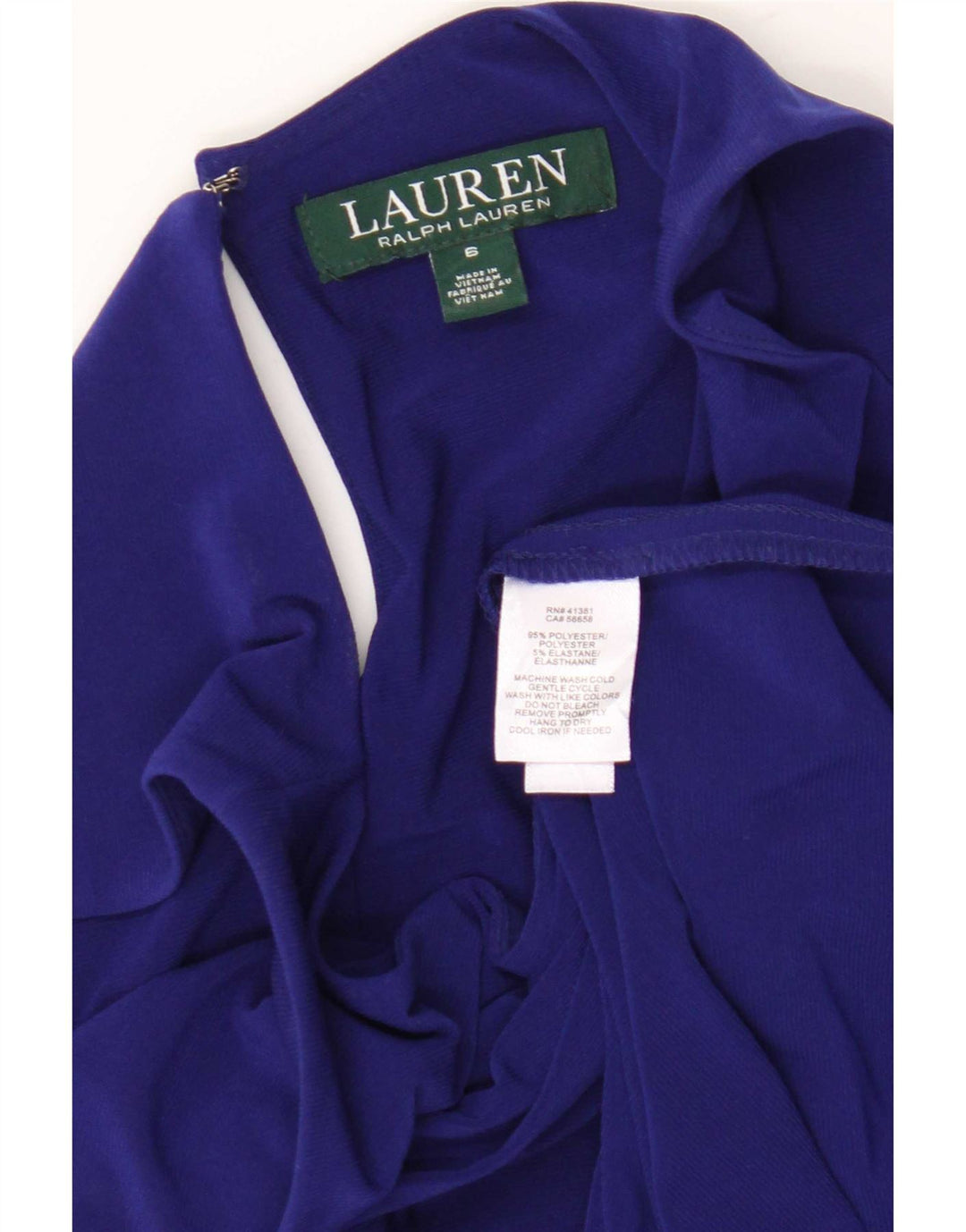 Rochie Cort fără mâneci pentru femei Ralph Lauren US 6 Medium Blue Poliester