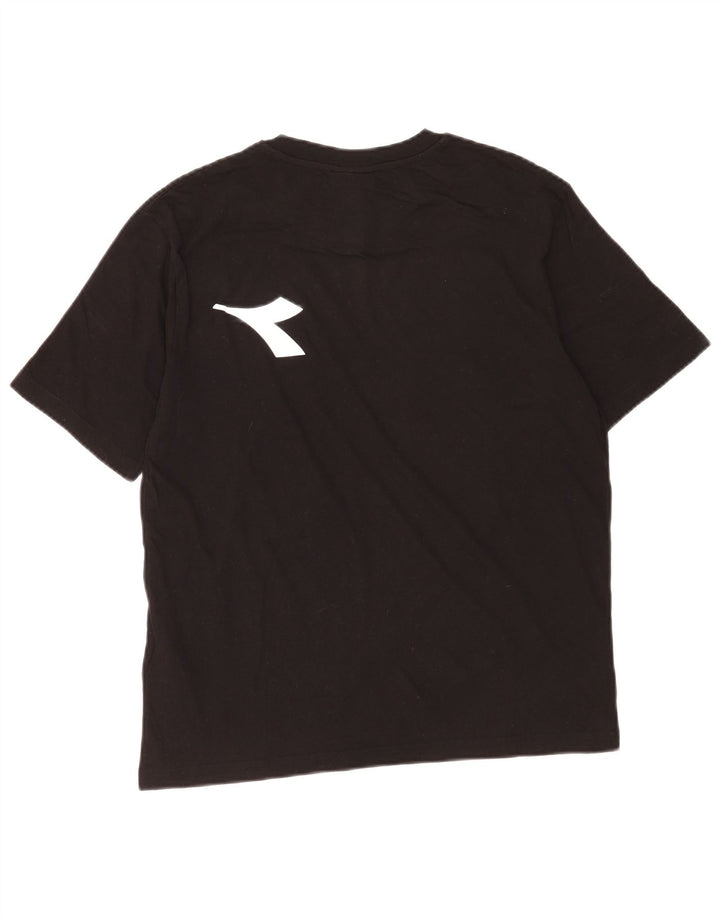 Tricou grafic Diadora pentru bărbați Top mic bumbac negru