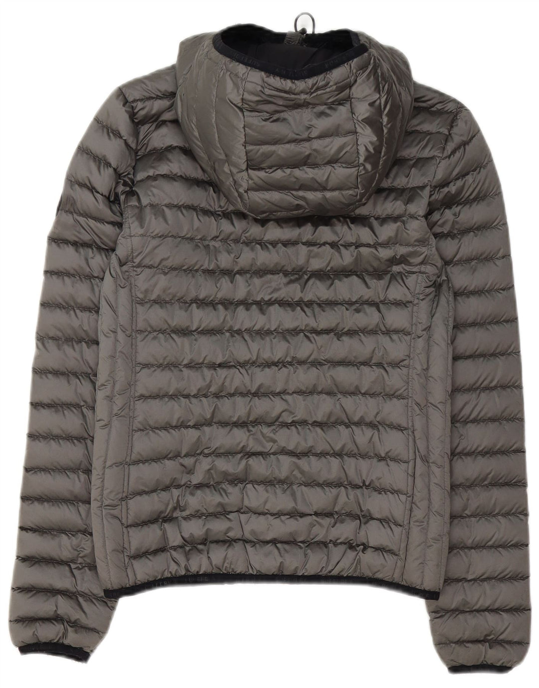 Jachetă căptușită cu glugă Superdry pentru femei UK 8 Small Gri Poliester
