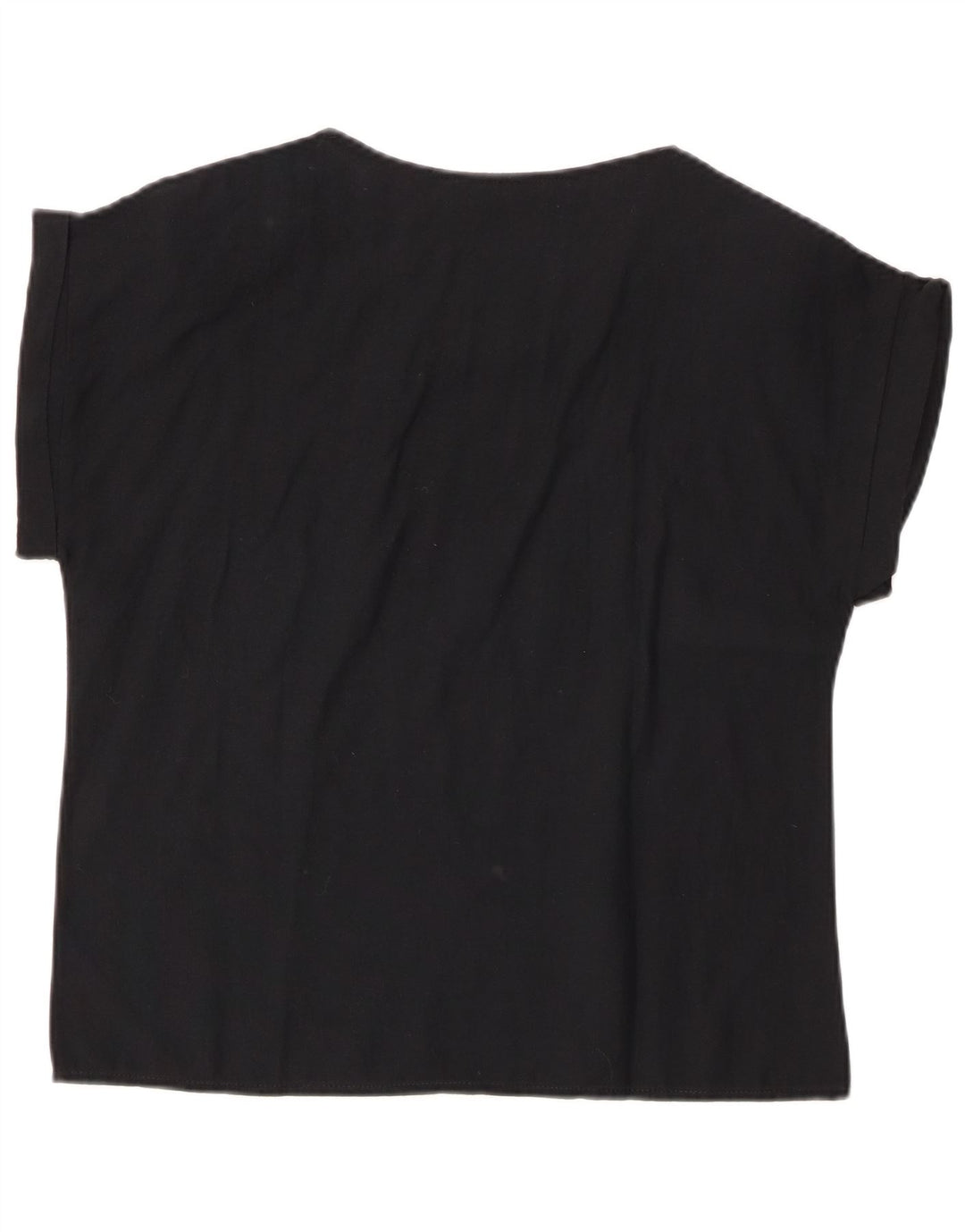 VINTAGE Bluză Femei Top IT 44 Medium Negru Floral Bumbac