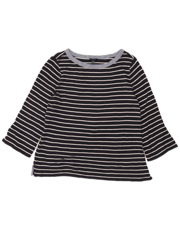 Top femei Nautica cu mâneci 3/4 UK 18 XL bleumarin, bumbac cu dungi