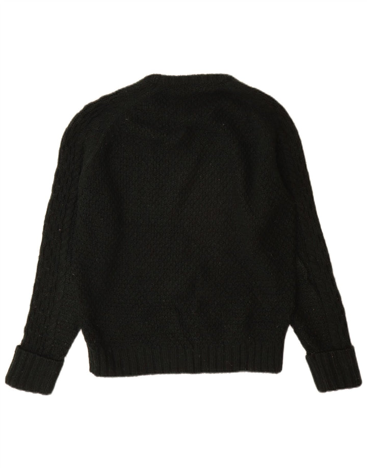 Pulover pentru bărbați Zara, cu decolteu, mediu, negru, acrilic