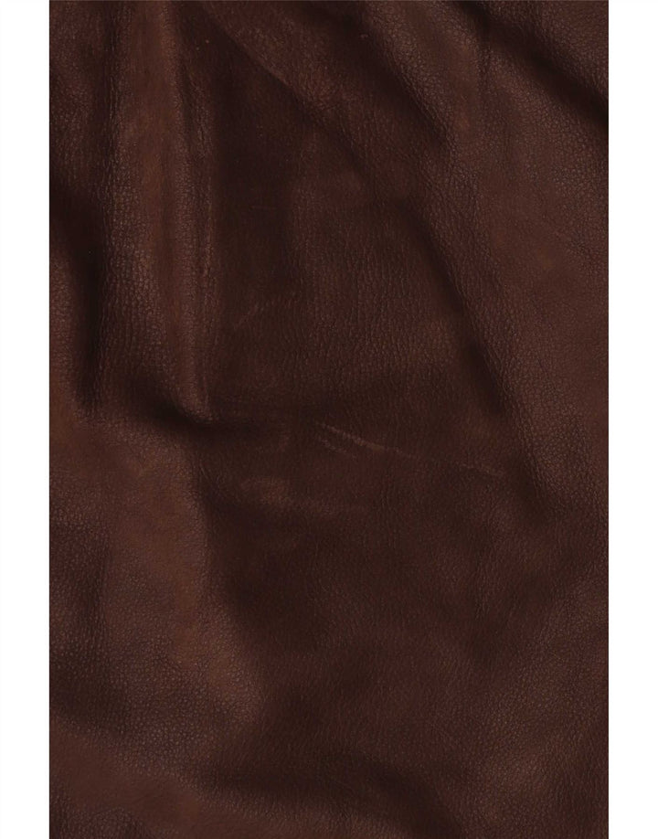 Vintage pentru bărbați haină din piele la două piept IT 52 XL maro