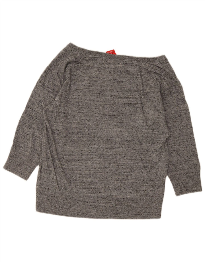 Pulover Nike pentru femei, cu mâneci 3/4, cu grafică, UK 14, gri mediu, pete