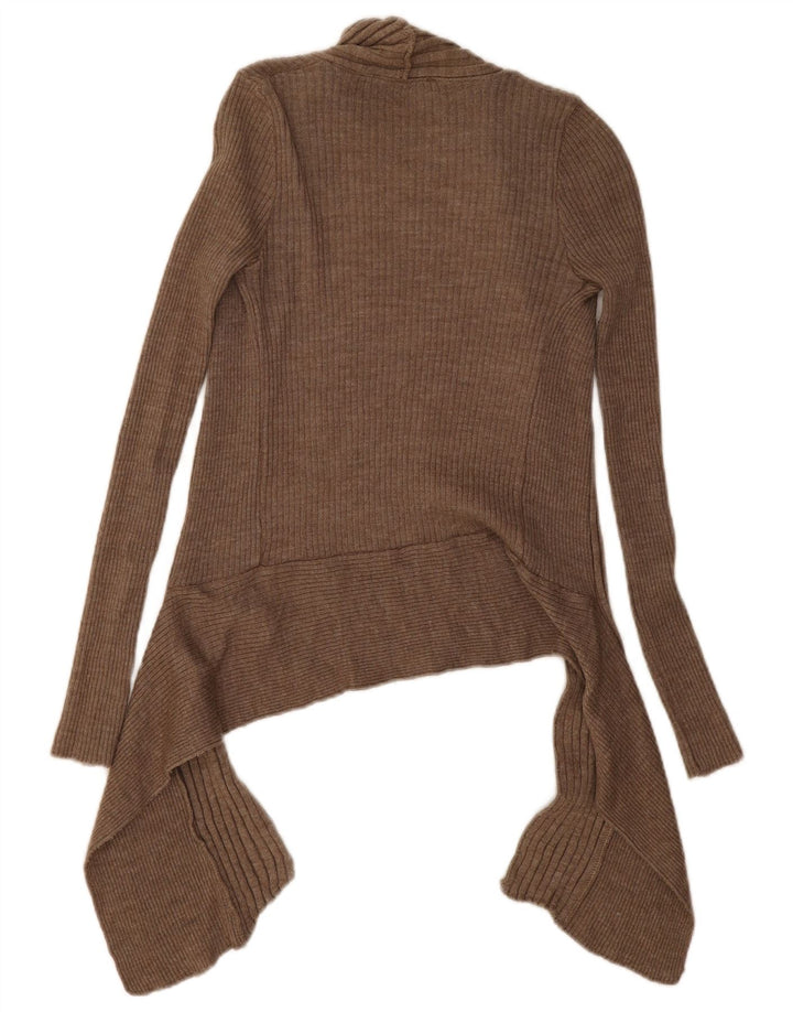 Pulover cardigan deschis asimetric pentru femei Zara UK 12 Bej mediu