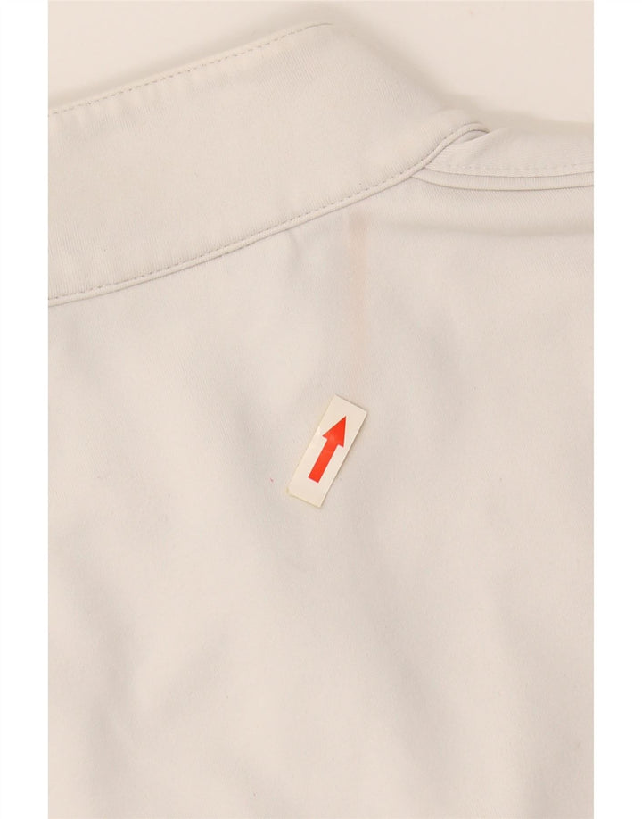 Jachetă de trening pentru femei ASICS UK 14, mare, albă, din poliamidă