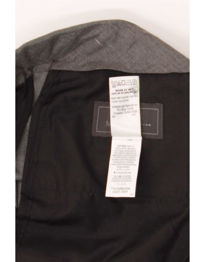 Pantaloni de costum pentru bărbați Marks & Spencer, cu ajustare normală, L36 L29, poliester gri
