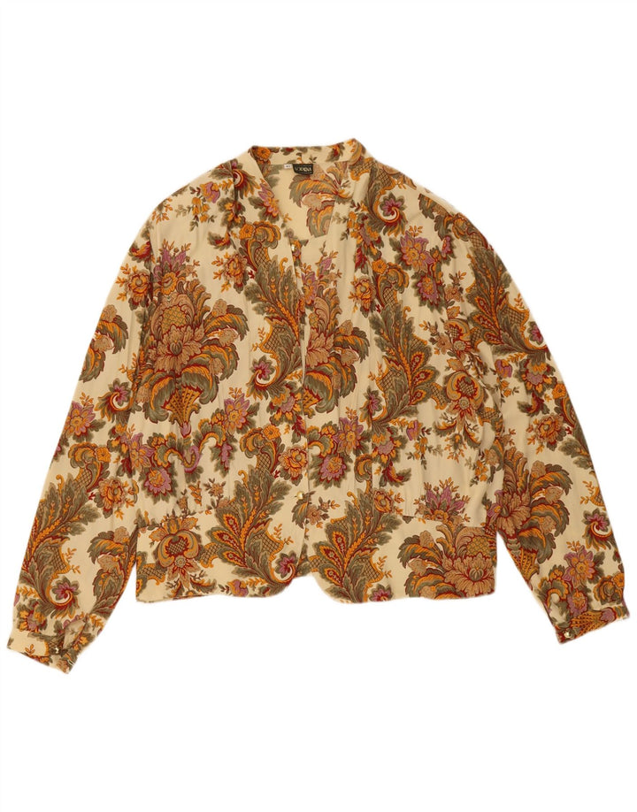 Bluză cămașă pentru femei Lorena IT 54 2XL Bej Paisley