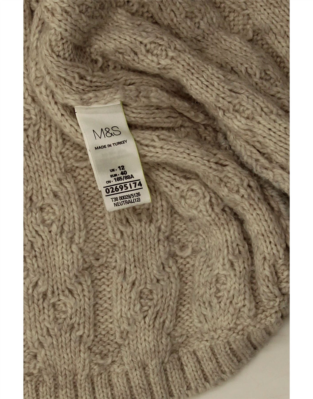 Pulover cardigan deschis supradimensionat pentru femei Marks & Spencer UK 12 Bej mediu