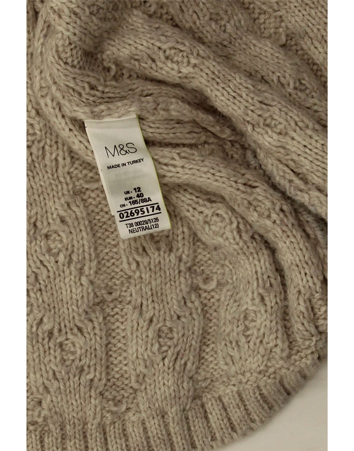Pulover cardigan deschis supradimensionat pentru femei Marks & Spencer UK 12 Bej mediu