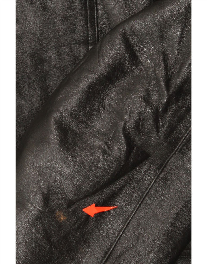 Jachetă din piele pentru bărbați Indios IT 52 XL din piele neagră