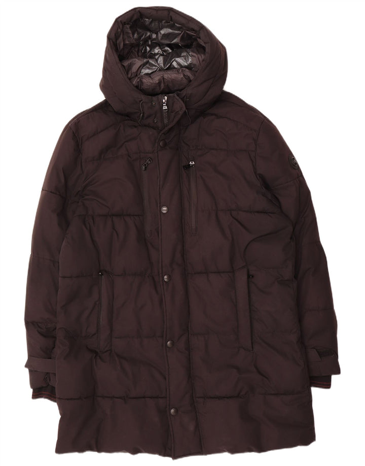 Palton căptușit cu glugă pentru bărbați Michael Kors UK 40 Poliester negru mare