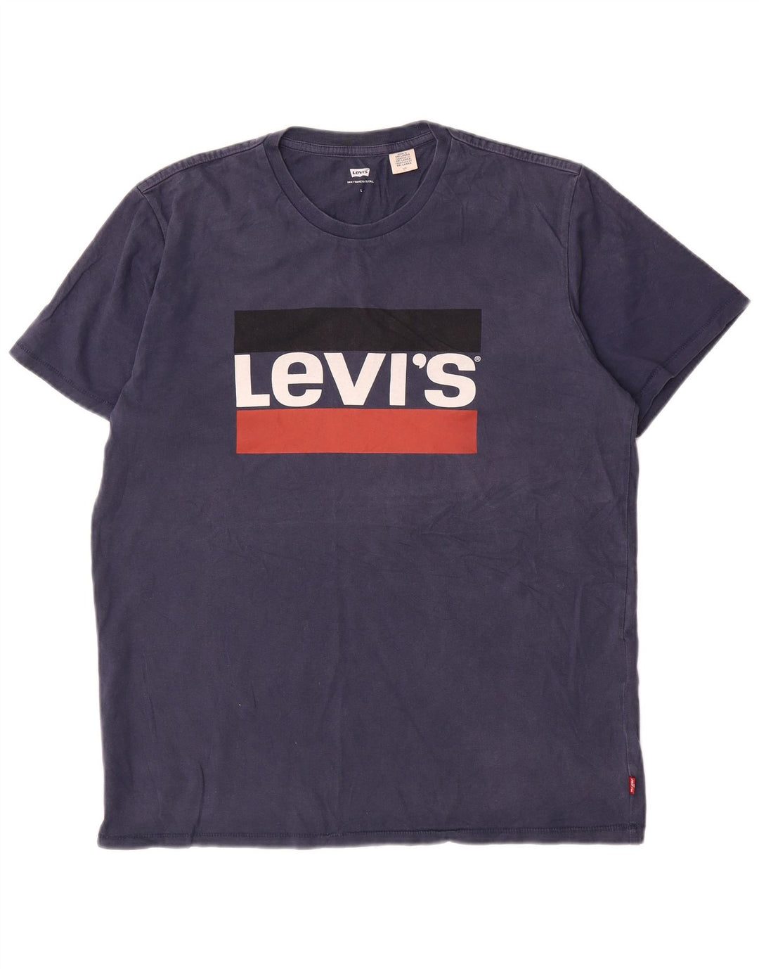 Tricou grafic pentru bărbați Levi's Top mare din bumbac bleumarin