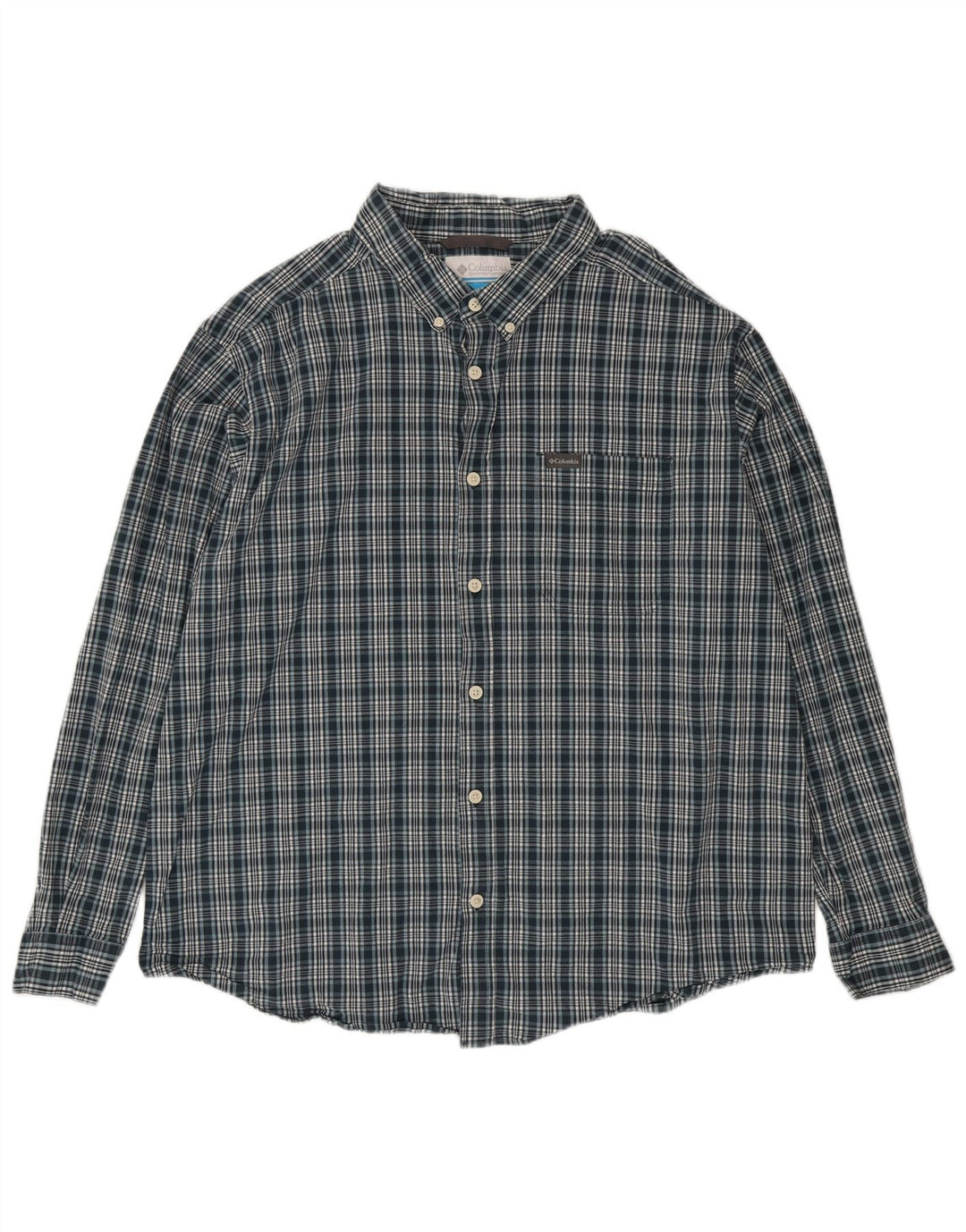 Cămașă Columbia pentru bărbați 2XL, bumbac verde check