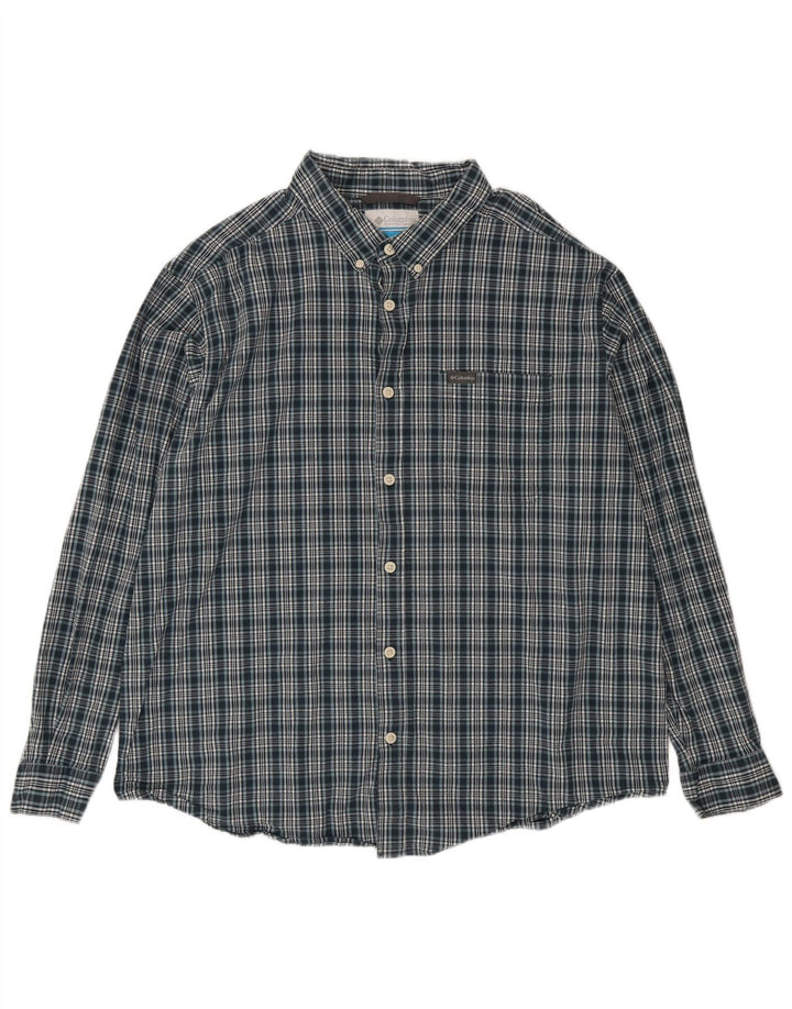 Cămașă Columbia pentru bărbați 2XL, bumbac verde check