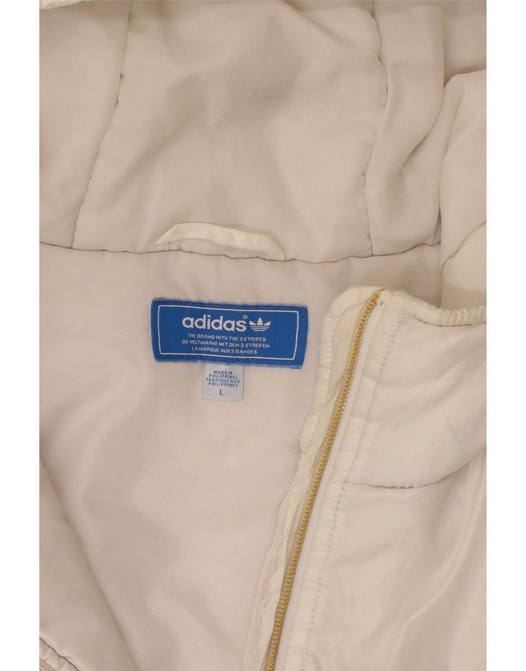 Jachetă bomber cu glugă pentru bărbați Adidas UK 40 Large White