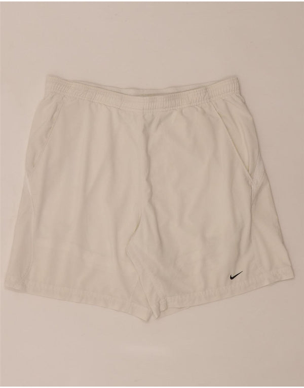 Pantaloni scurți sport pentru bărbați Nike Fit Dry Poliester alb mediu